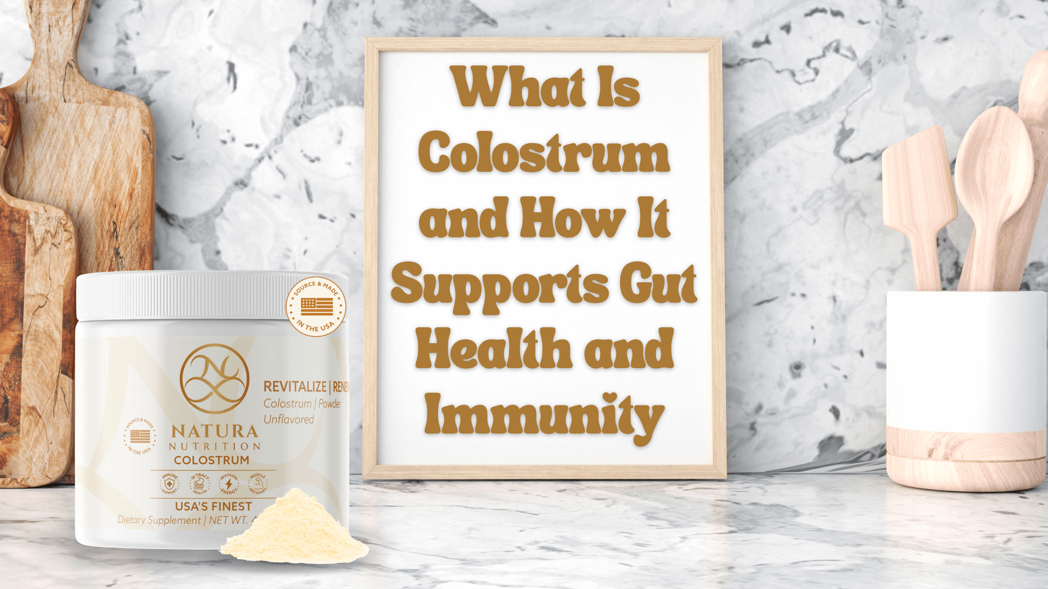 Counter top with colostrum
